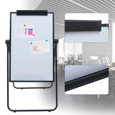 36x24 Tommer Magnetisk Whiteboard for Barn Hjemmeskole Tørrslettbart Staffeli Stativ Dobbeltsidig Justerbar Høyde