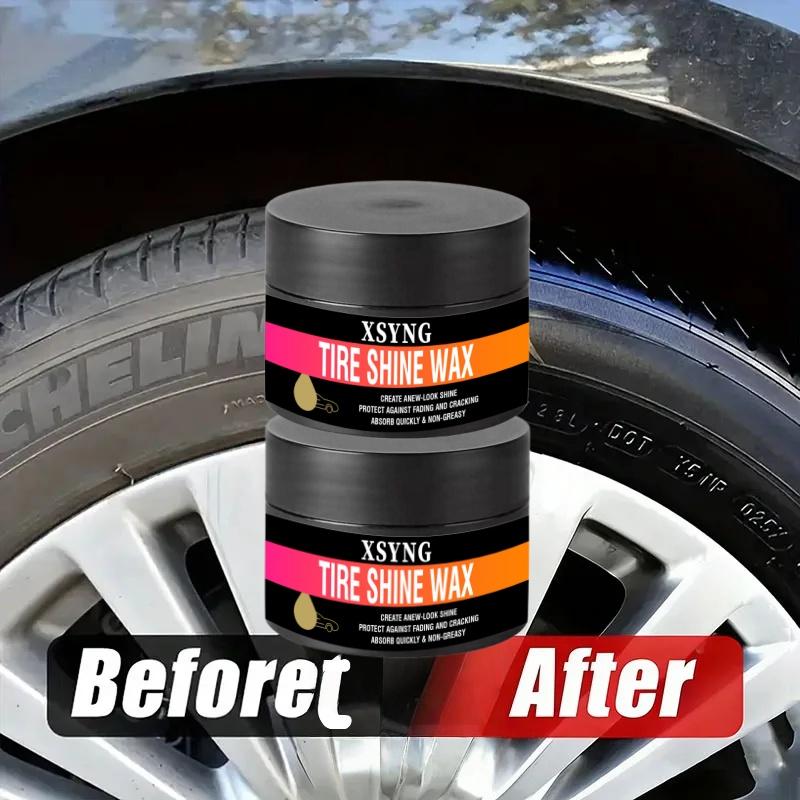 Tire Gloss Wax, Black Gloss Tire Coating, Rubber and Plastic Repair Agent, Anti-aging, Lasting Brightness