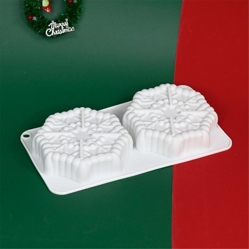 Flexible Silikon Schneeflocken Kuchenform Hitzebeständig Gebäck Backform Ofenfest Schokoladenform Küchenbackgeschirr