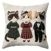 1/4pcs Autumn Farmhouse Cat Throw Pillow Covers, Cute Kitten Decorative Pillow Cases for Sofa Couch Bed Cushion Cover