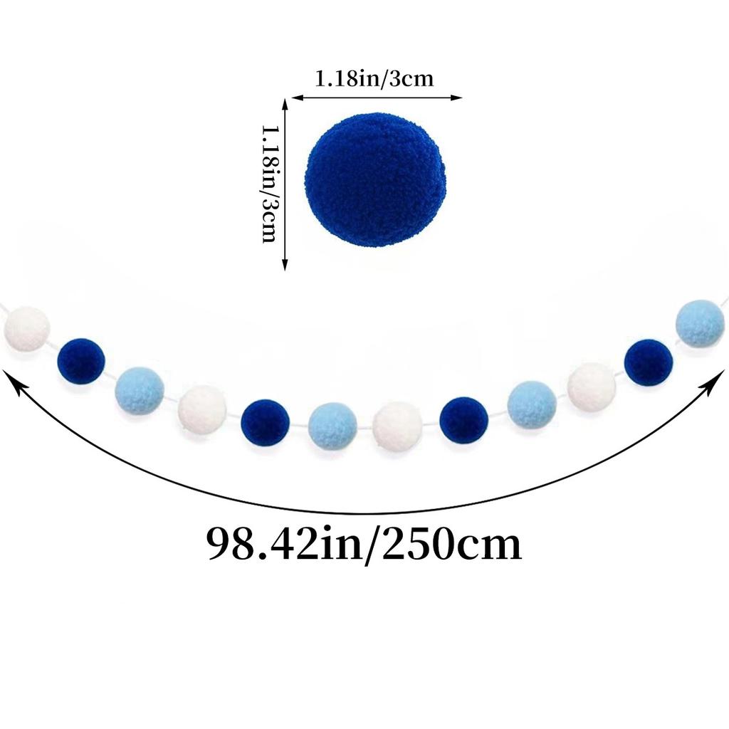 Christmas Party Plush Ball Ornament Birthday Party Decoration Banner Christmas Tree Red Green White Hair Ball Hanging String