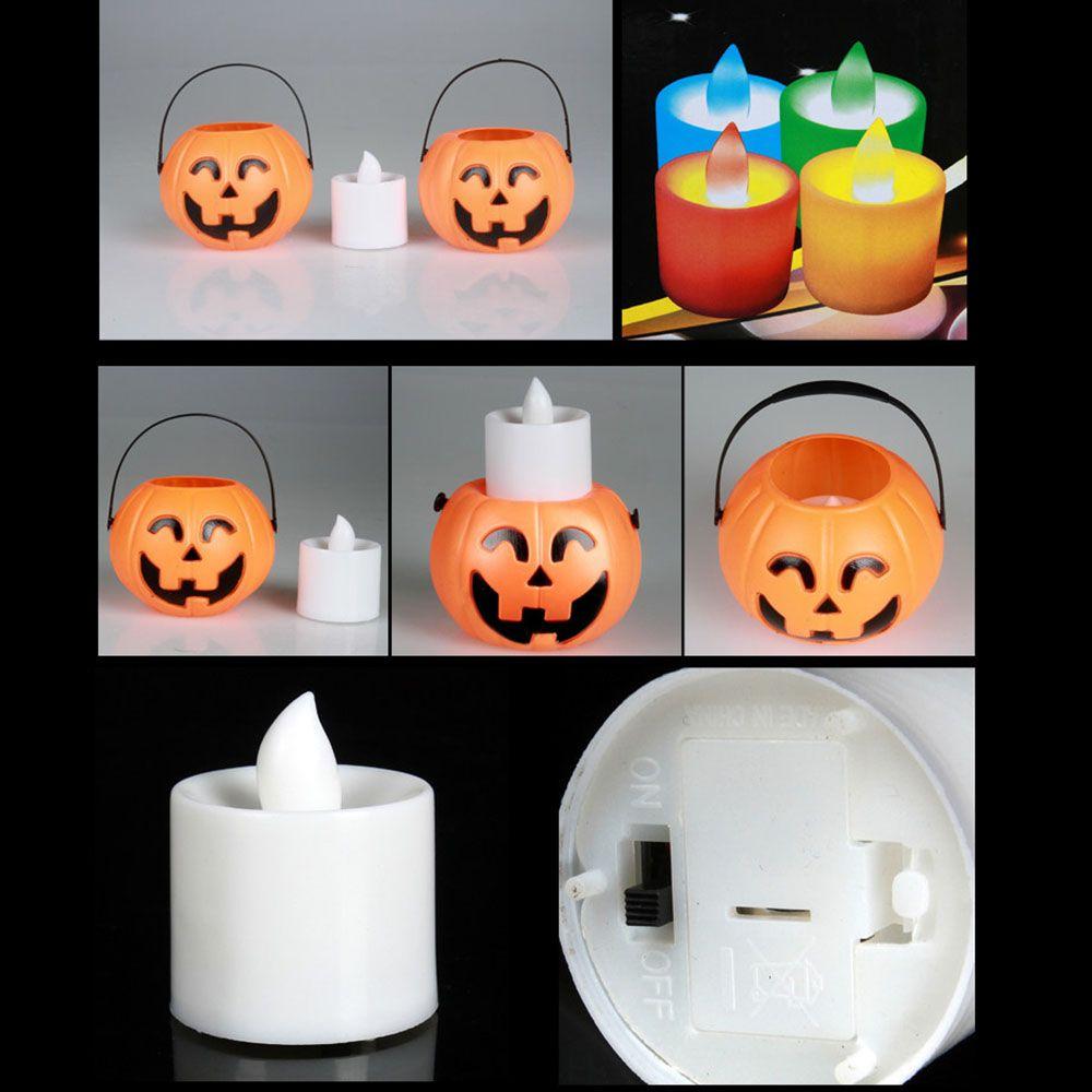 Holder DIY Portable Trick Or Treat Bags Halloween Decor Candy Boxes Pumpkin Bucket Pumpkin Lamp