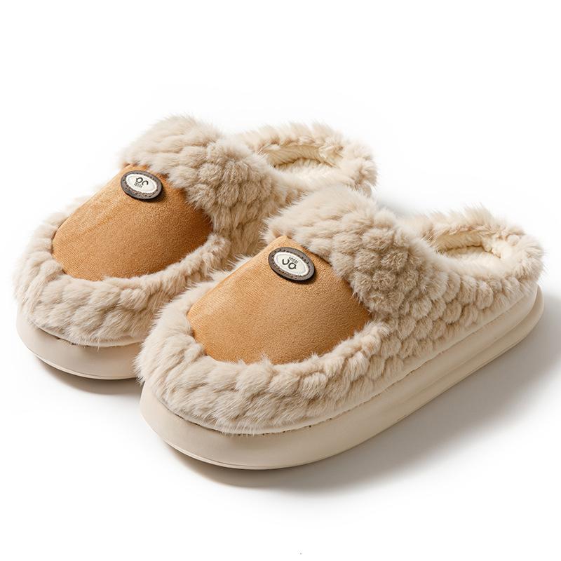 Non-slip Thick-soled Plush 2025 Cotton Shoes, Winter Cotton Slippers, Home Thermal and Fleece Home Slippers