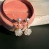 1 Pair Women Earrings Camellia Shape Faux Pearl Design Show Unique Charm Alloy Mini Flower Style Elegant All-Match Drop Earrings for Dating