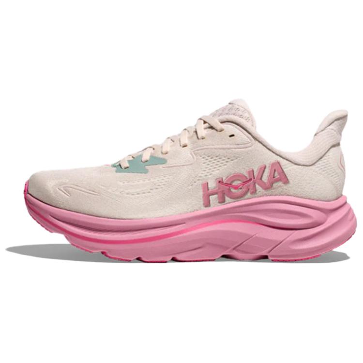 HOKA Clifton 10 Wide Rose Cream Women Sneakers Dried-Rose 1162050-RMD