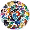 60Pc Fire Wing Dragon Cartoon Stickers Same Cute Stickers Vtuber Luggage Stickers Mug Stickers Notebook Decoration Stickers