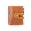 Leather Men's Wallet Short Retro Clutch Double Zipper Buckle Change Bag Multifunctional Wallet