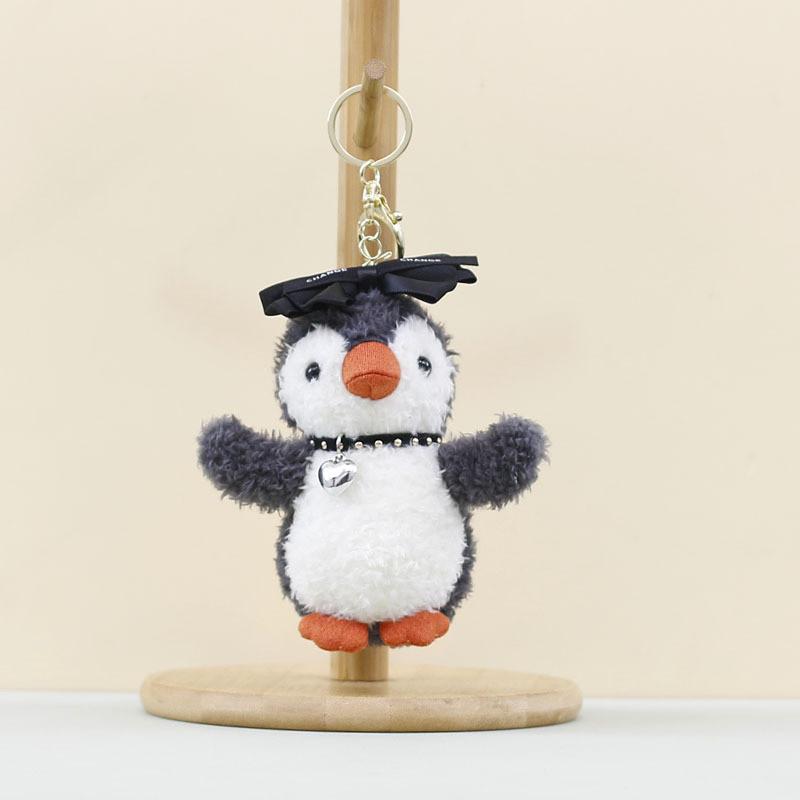 Penguin Stuffed Animal Keychain With Short Plush For Backpack Decor