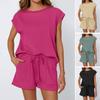 Spring Summer Oversized Crew Neck Short Sleeve Two Piece Set Women's Clothing
