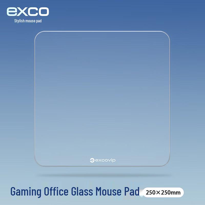 EXCO Transparent Glass Gaming Mouse Pad