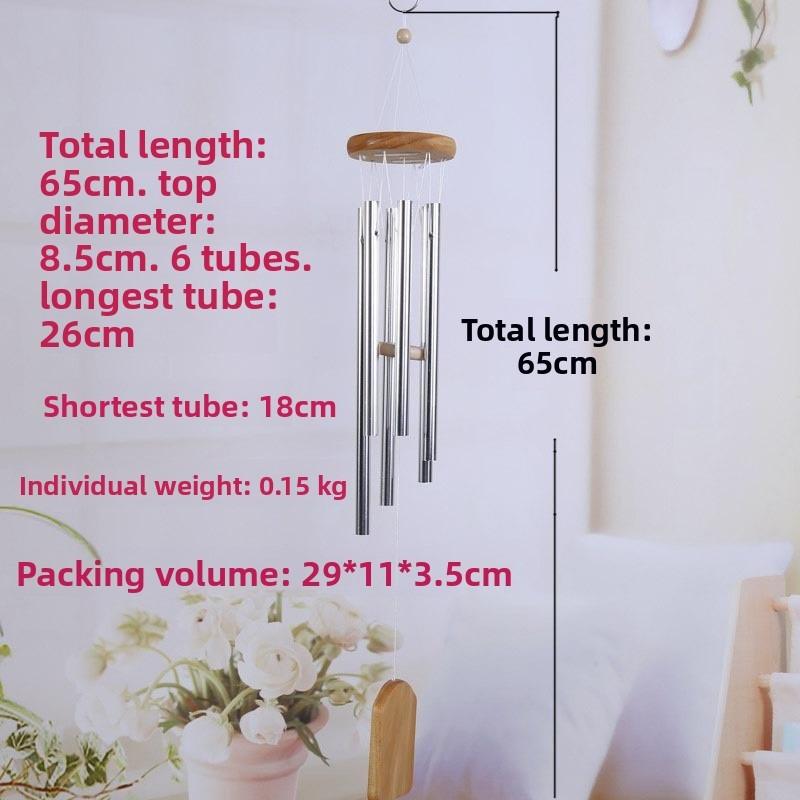 

1pcs Multi Pipe Solid Wood Metal Aluminum Tube Wind Chime Hanging Decor Home Decoration Handicraft