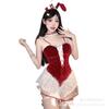 Christmas party robe red suspender sex bud S Christmas dress adult cosplay stage show