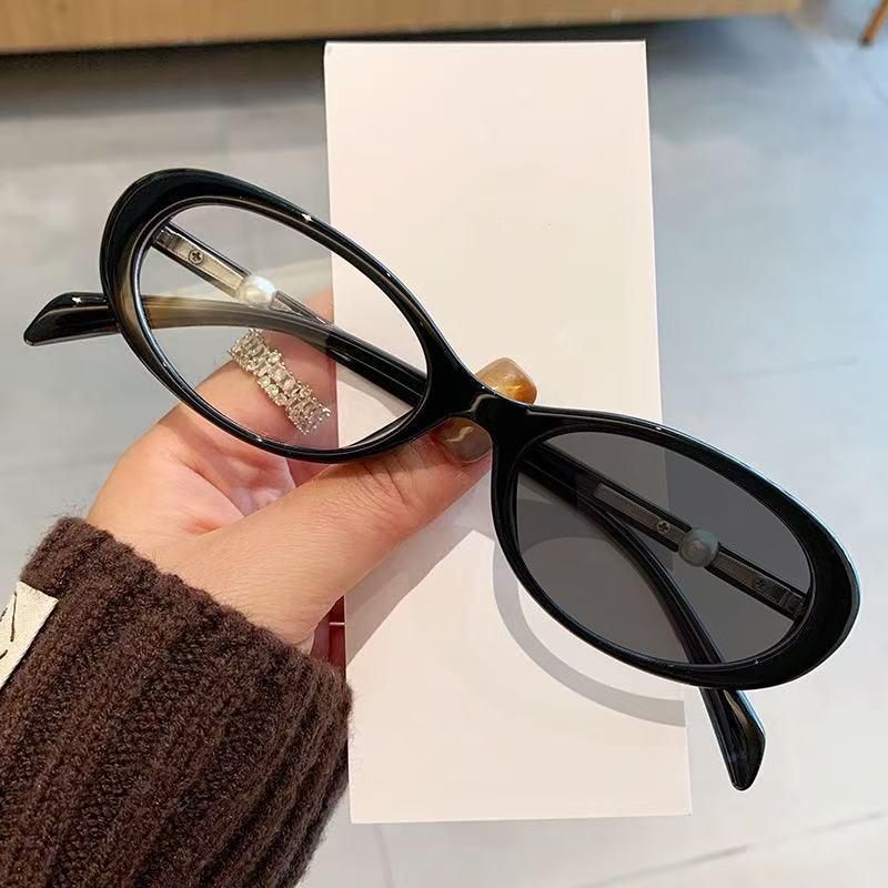 Retro Oval Frame Photochromic Myopia Glasses Women's INS Style High Definition Comfort Eyewear Minus Diopter 0 To -4.0