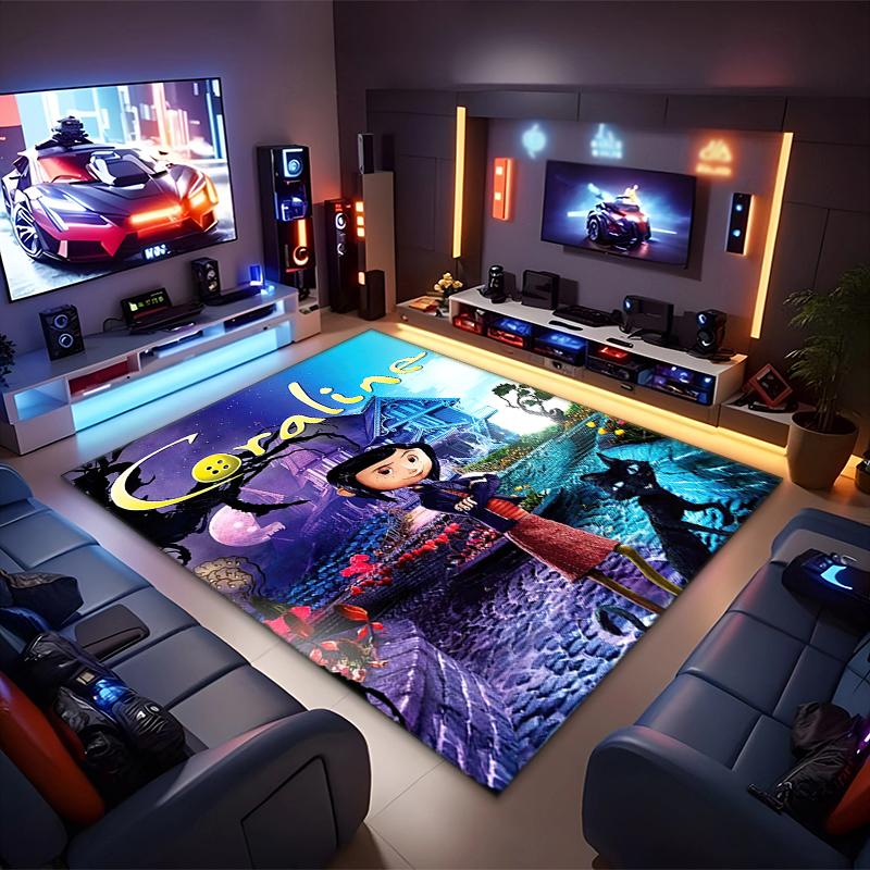 1PC Coraline Rug - Home Decoration Carpet For Living Room Bedroom Flooring Computer Chair Area Rug