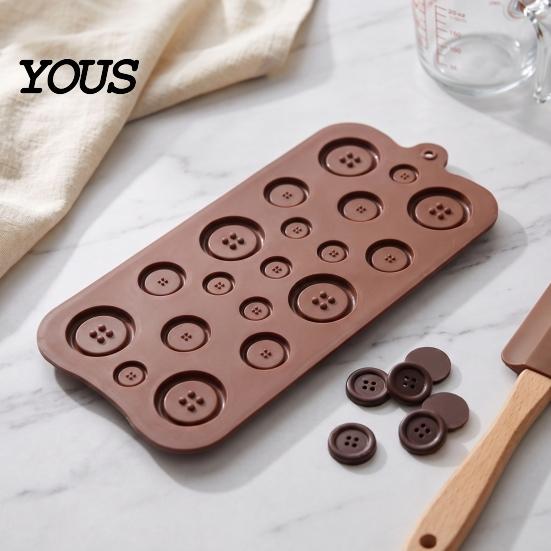 Kitchen Gadgets for Baking Silicone Button Chocolate Mold, Non-Stick Candy Making Tray with 3 Sizes, Easy Release Molds Heat Resistant