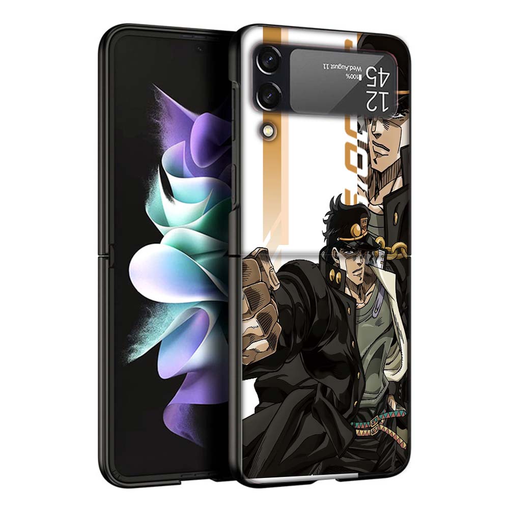 JoJo Bizarre Adventure Anime Phone Case For Samsung Galaxy Z Flip7 Flip6 5G Flip5 Flip4 Flip3 ZFlip 7 6 3 4 5 Shockproof Back Co