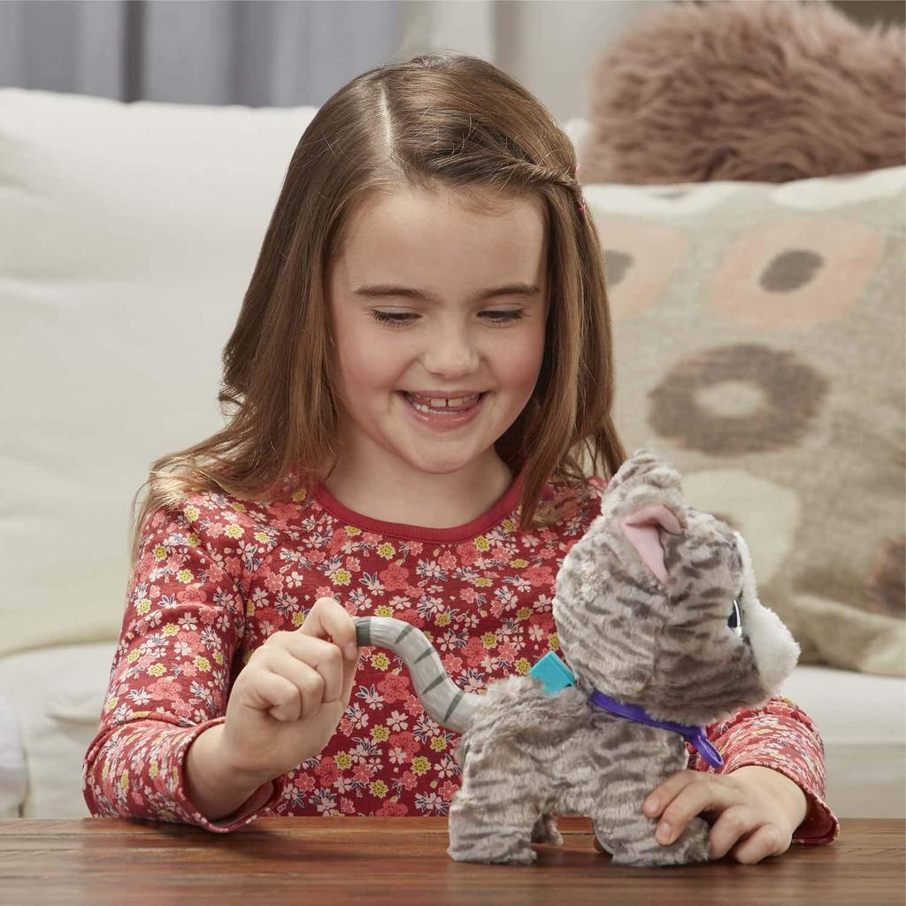 FurReal Walking Electric Plush Fun Pet Ages 4 and Walkalots Kitty Authentic Product Kitten, Toy, Meowing, Sounds, Hopping, Up, E4781,