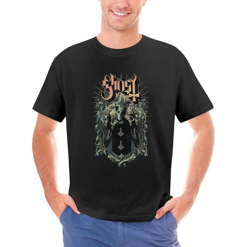 Corlrjxpd Herren Ghost Meliora T-Shirt Sommer Rundhals Oberteile Lässige Kurzarm-T-Shirts(8)