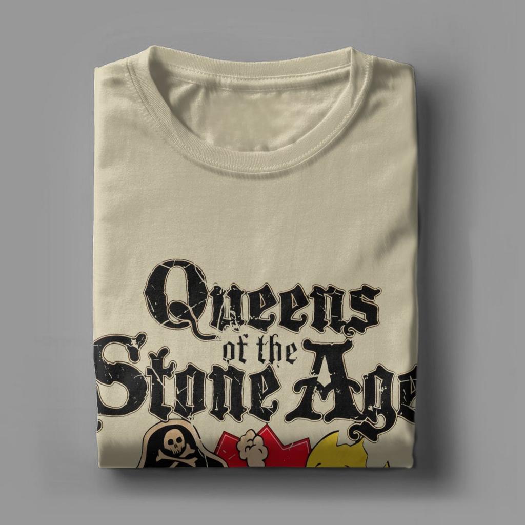 Maglietta da Uomo in Cotone a Maniche Corte Bulb Light And Pirates Queens Of The Stone Age Magliette Regalo di Compleanno Abbigliamento
