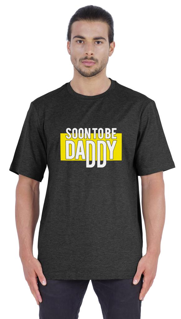 Inkmeso Men's Graphic Printed "Soon To Be Daddy" Pregnancy Announcement Tshirt Crew Neck Tee For Being
