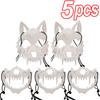 2025 New Halloween Mask Half-face Mask Cos Dragon God Fierce Tiger Night Fork Tengu Man Wolf Mask Performance Skull Masks