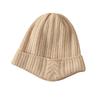 Women's British Style Pure Cashmere Knitted Hat: Solid Color, Ear Protection, Warm for Autumn and Winter.