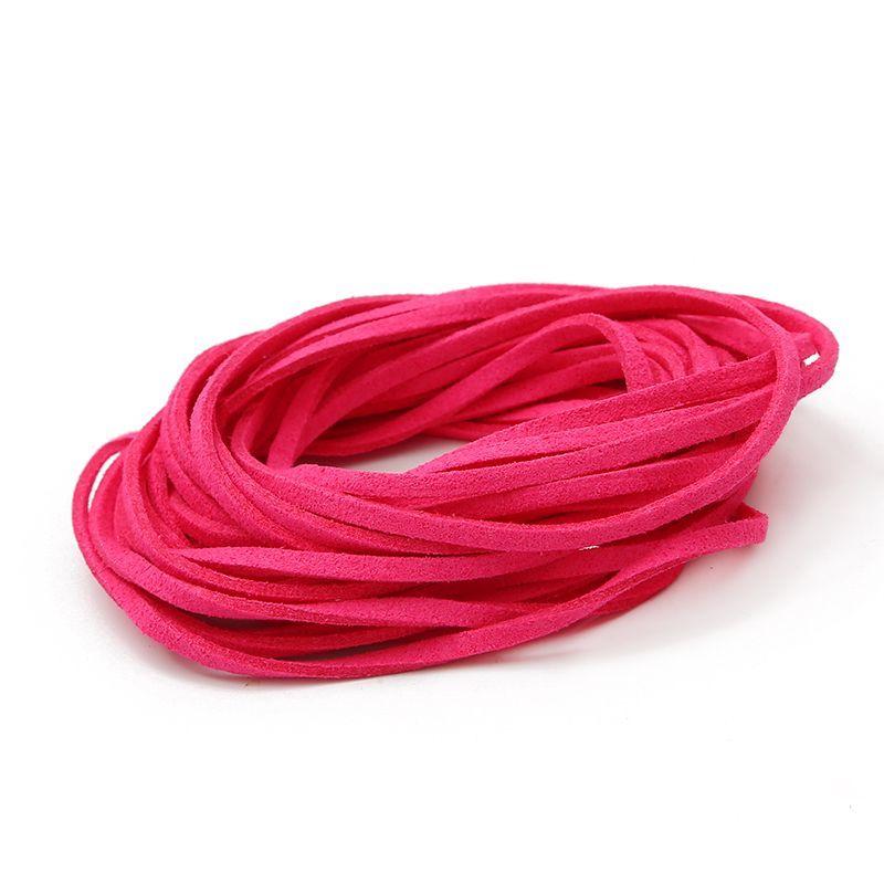 4 Meters Long 3mm Wide Korean Fleece Rope Deerskin Strap Suede Gift Box Decorative Ribbon Imitation Leather Rope DIY Jewelry