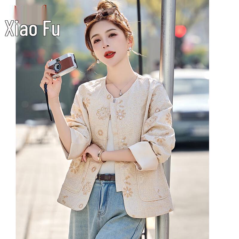 Women s Embroidered New Chinese Style Short Jacket L