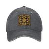 Golden Lion Baroque Pattern Baseball Caps Fashion Denim Hats Adjustable Casquette Streetwear Baseball Cowboy Hat for Unisex Women
