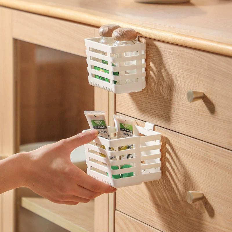 Multi-functional Retractable Hanging Basket for Refrigerator, Door, or Wall-mounted Storage