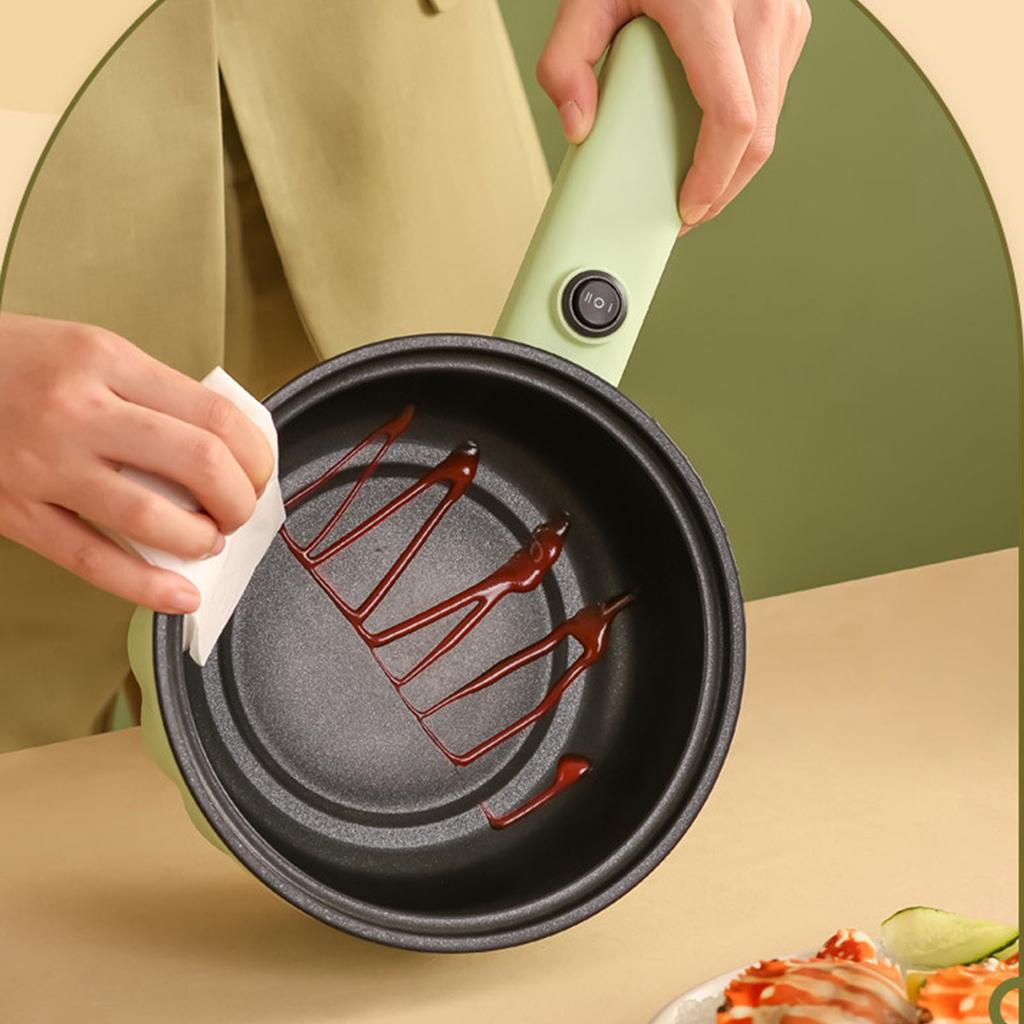 2.0L Electric Cooking Multifunctional 600W Portable Long Handle Hot Pot Noodle Cooker for Dormitory Travel Home