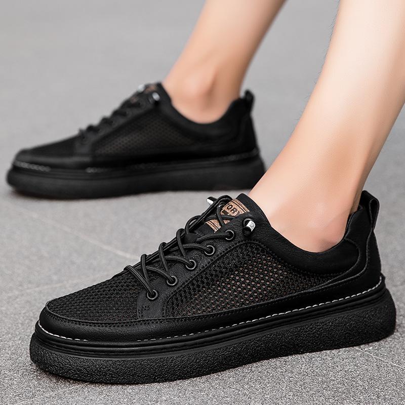 Men's Shoes Hollow Mesh Shoes Men's Sports Shoes Breathable Driving Shoes One Pedal Lazy Shoes Casual Board Shoes