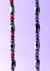 High Rich Power Stone Accessories Black 50cm Fashionable Magnetic Necklace Set of 2 (Garnet, Amethyst)