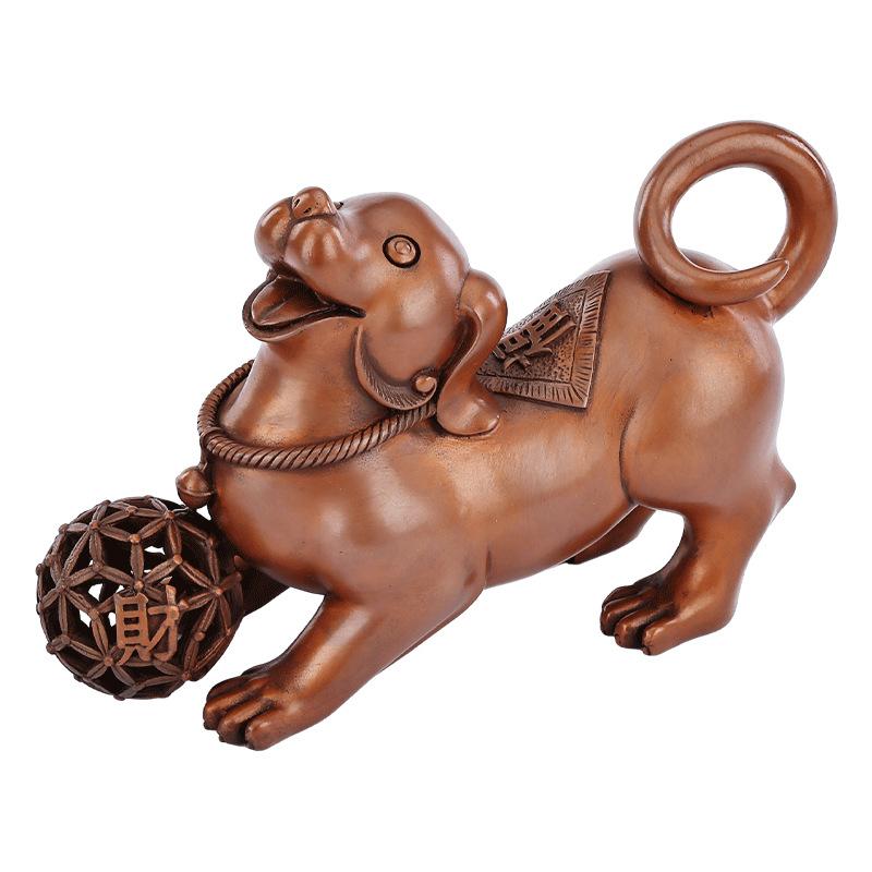 [Mascot Of Year Of The ] Copper Dog Decoration Crafts Office Living Room Home Decorations Opening Gifts