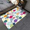 Colorful Pineapples and Flowers Carpet Yoga Living Room Room Decor Children's Crawling Mat Doormat Area Rug Games Mat