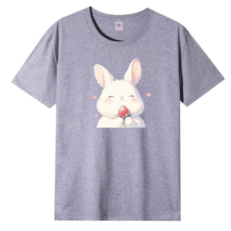 Fun Cat Print Short-sleeved T-shirt Women Summer New Loose Cotton Top Bottoming Shirt