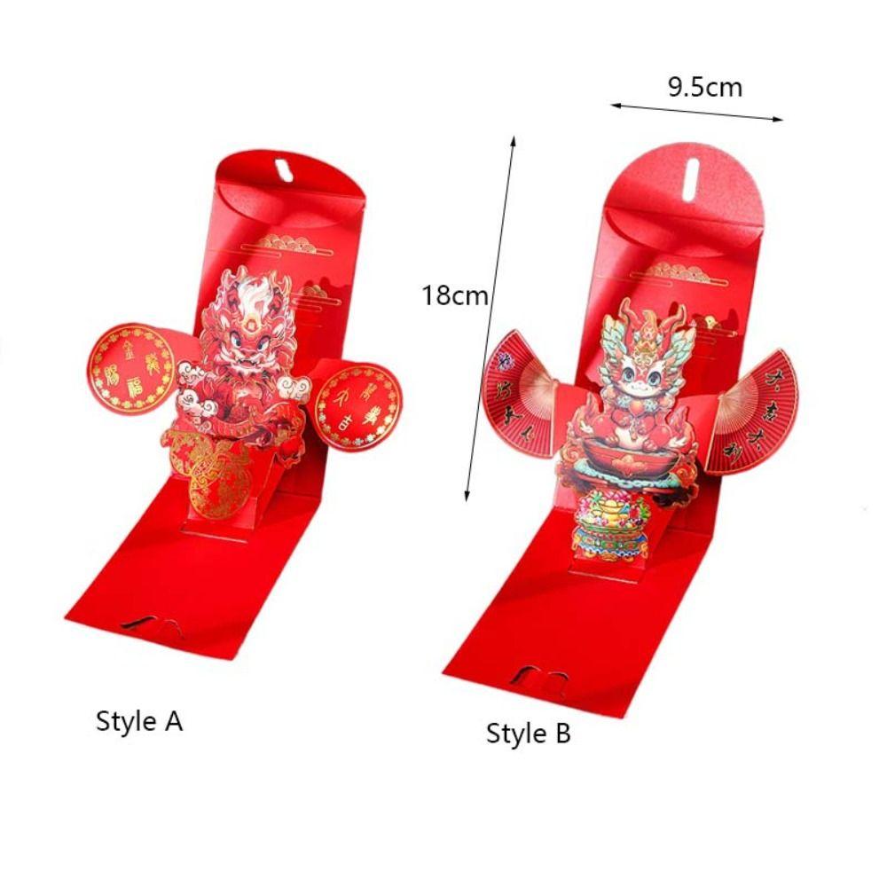 Pull-out Design Spring Festive Red Envelope Three-dimensional Chinese New Year Red Packet  2025