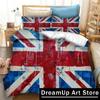 New 3D Print Britain United Kingdom Flag Bedding Set Double Twin King Duvet Cover Comforter Pillowcase Boys Girls Adults Bedroom