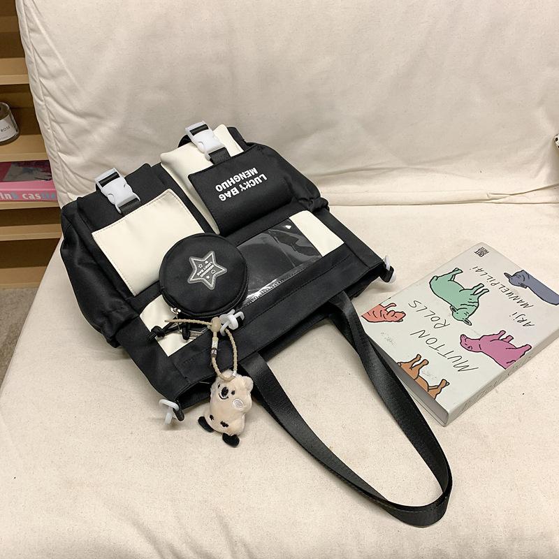 Stor kapasitet Videregående skoleelever Kvinne Koreansk Harajuku Veske Fritid Søt Smerteveske Ungdomsskole Ryggsekk Ryggsekk.