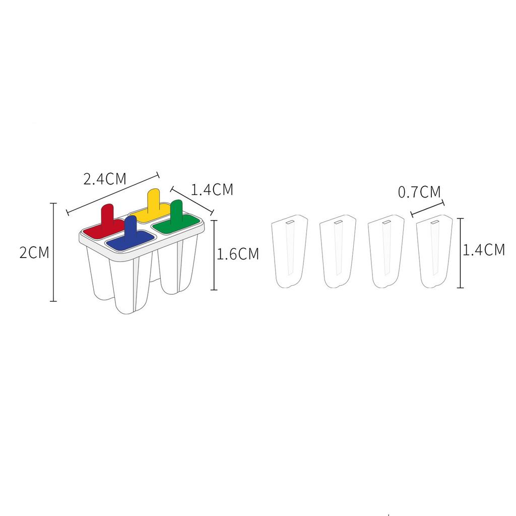 1 Set Mini Ice Stick Ornament Cute Miniature Dollhouse Food Simulation Ice Cream Popsicle Model For Doll Diy Accessories