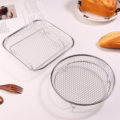 1 Pc מתלה מטיגון אוויר הניתן להערמה מתלה צלייה נירוסטה סל גריל ללא מקל Airfryer מגש מתלה תיל סל מתלה מטבח גאדג'טים