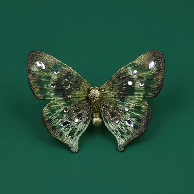 Squisita Spilla Ricamata a Farfalla Retrò, Spilla da Donna Ricamata a Farfalla alla Moda, Spilla dal Senso di Design di Nicchia
