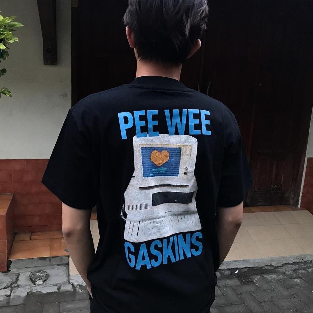 PEE WEE Gaskins Back Graffiti Hiphop Hip-hop High Street Style PWG Youthful Fashion Short-sleeved T-shirt
