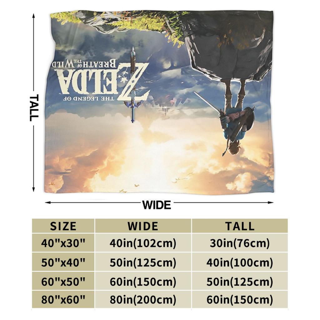 Game Z-Zeldas Cartoon Fleece Blankets Funny Throw Blanket for Home Hotel Sofa 150*125cm Rug Piece,
