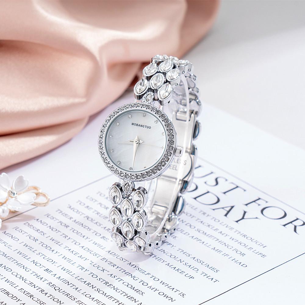 Fashion Ladies Watch Diamond Fritillary Small Bracelet Metal Band Quartz Waterproof Watch