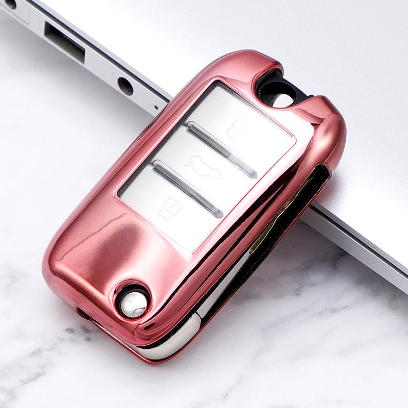 Soft TPU Car Folding Flip Key Case Cover Keychain for Roewe RX5 MG3 MG5 MG6 MG7 MG ZS GT GS 350 360 750 W5 Shell Accessories
