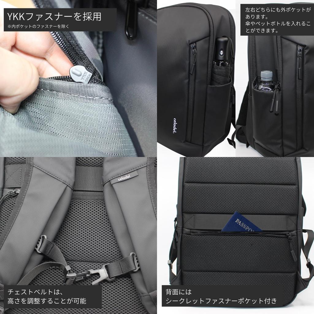 Celadel Metro Model Business Backpack for Fits Large Slim Design for Business and Travel Men, Water-Repellent, 15.6-inch Laptops, Lightweight,