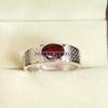 Garnet Oval Cut Gemstone With 925 Sterling Silver Ring For Men's #B87 JL375671412526