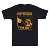 Best Friends For Life French Bulldog Frenchie Vintage Cotton Tee Black