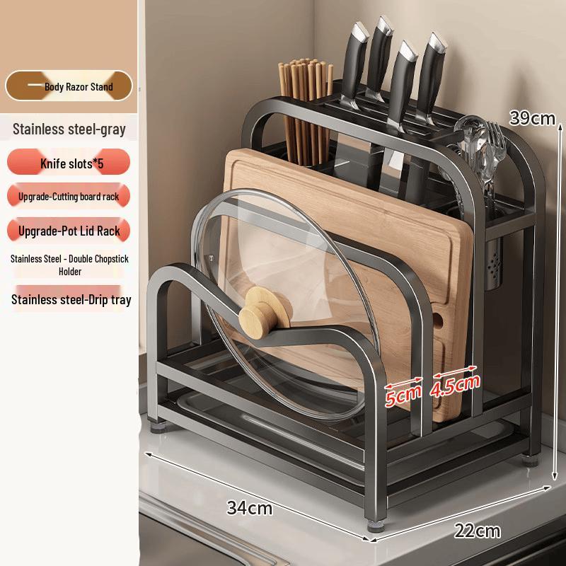 LETSFIND 316 Stainless Steel Kitchen Knife & Utensil Holder